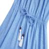 Bonny Billy Big Girls Spaghetti Straps Solid Cotton Kid Beach Dress 10-11 Years Light Blue view 4