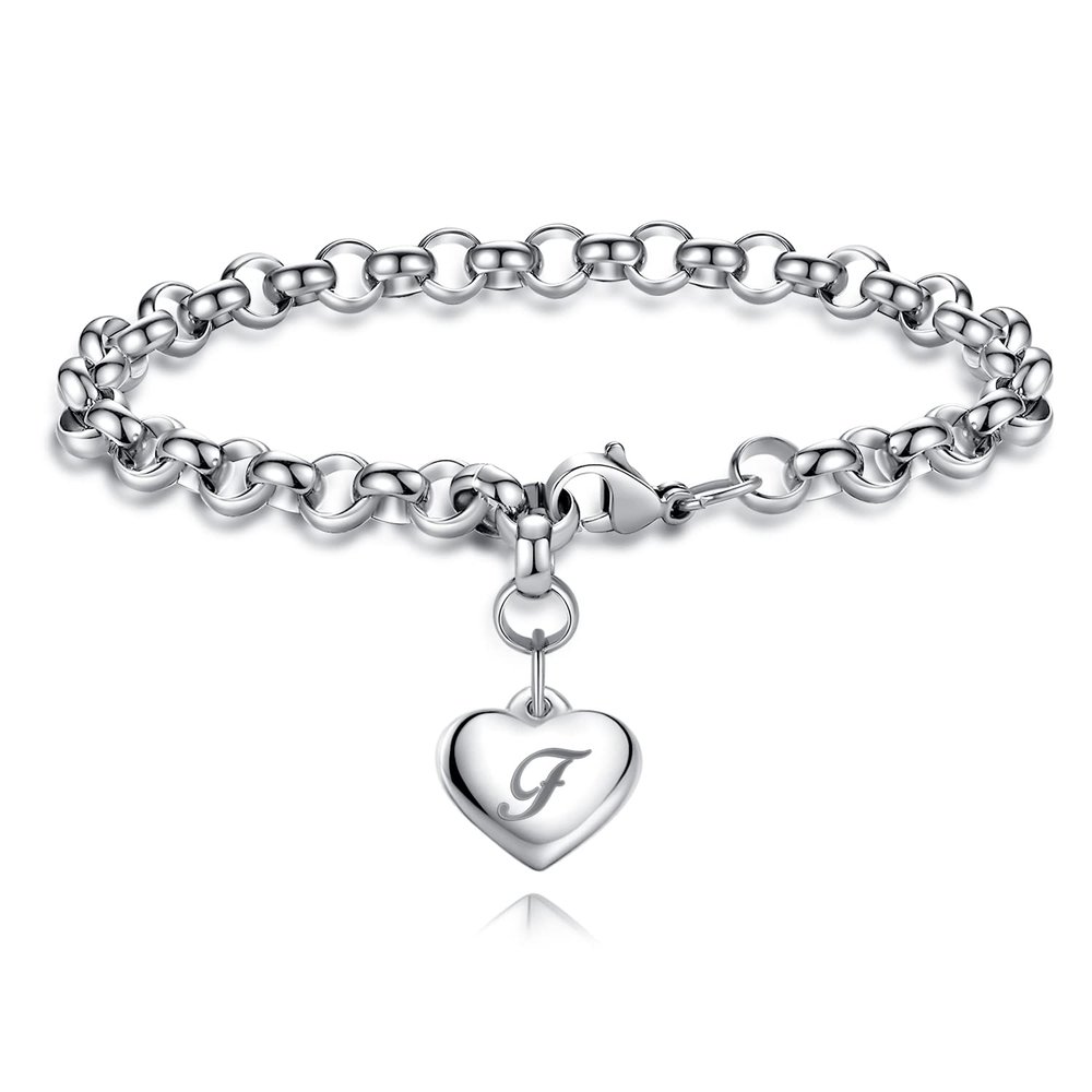 TONY & SANDY Charm Bracelet Girls Jewelry Confirmation Easter Gifts for Teens Teenage Girls 8 10 12 14 15 16 17 18 Monogram Bracelet Personalized Birthday Graduation Her Stocking Stuffers