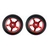 LINFFSTR 2pcs 100mm Kick Scooter Wheels Set Scooter Replacement Wheels Push/Kick/Stunt Scooter Wheels with Bearings Aluminum Alloy Core Fits Most Setups (Color : Red) view 1