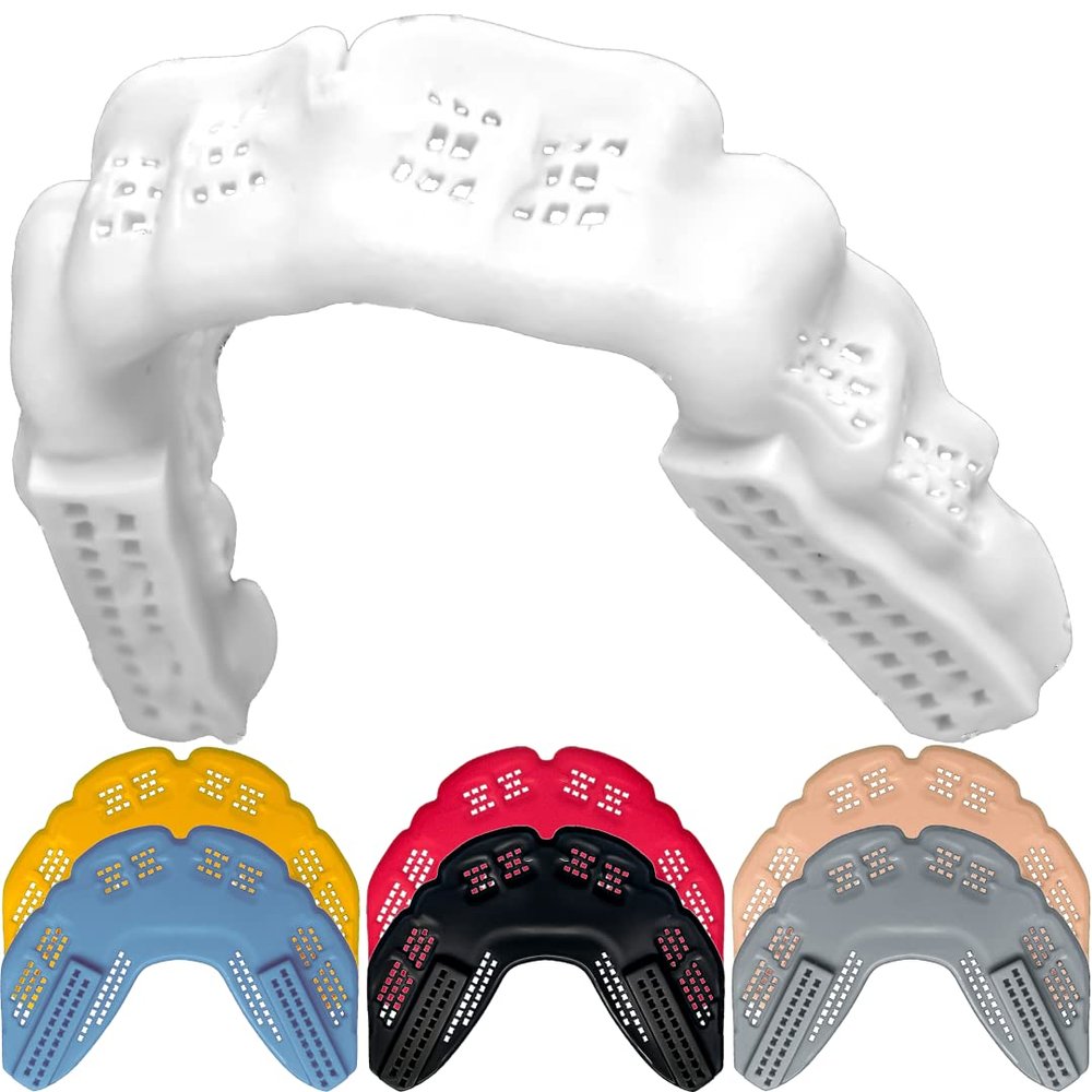 Bulletproof: Worlds Thinnest Most Breathable Mouthguard is 3X Stronger! BJJ Lacrosse Football Basketball MMA Wrestling Hockey Rugby Boxing Men Sports Mouth Guard Grinding Teeth Adult Youth Braces