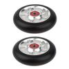 LINFFSTR 2pcs 100mm Scooter Wheels Pair Aluminum Alloy Stunt Scooter Wheels Smooth Bearing Installed Kick Scooter Wheels Set Scooter Replacement Wheels (Color : White) view 1