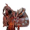 Western Trail Saddle 15 16 17 18 Pleasure Horse Floral Tooled Leather TACK Set (16 Inch) view 1
