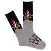 K. Bell Men's Let's Get Lit Crew Sock 1 Pair, Gray, Men's Shoe Size: 6-12 view 1