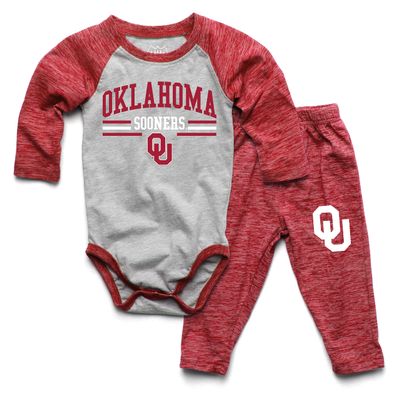 Wes and Willy Baby Sports Fan Oklahoma Sooners One Piece and Pant Set 18M
