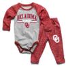 Wes and Willy Baby Sports Fan Oklahoma Sooners One Piece and Pant Set 18M view 1
