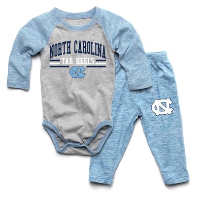 Wes and Willy Baby Sports Fan North Carolina Tar Heels One Piece and Pant Set 18M