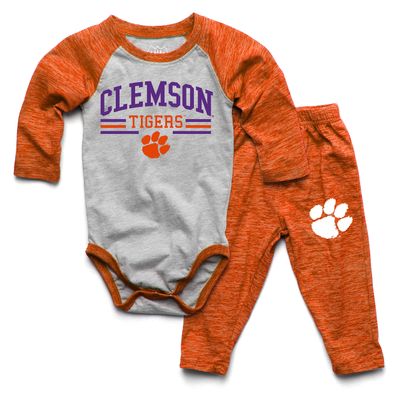Wes and Willy Baby Sports Fan Clemson Tigers One Piece and Pant Set 6M
