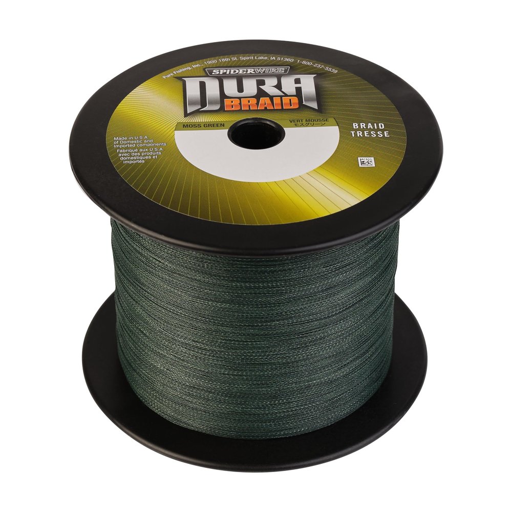 SpiderWire Braid 20lb DuraBraid, 3000yd | 2743m Fishing Line, Moss Green, 1 ct.