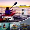 OCEANBROAD Adjustable Carbon Fiber Kayak Paddle 86in/220cm to 94in/240cm Kayaking Oar with Paddle Leash 1 Paddle, Black view 2