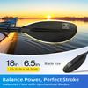 OCEANBROAD Adjustable Carbon Fiber Kayak Paddle 86in/220cm to 94in/240cm Kayaking Oar with Paddle Leash 1 Paddle, Black view 4