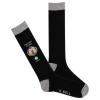 K. Bell Men's Fun Conversation Starter Crew Socks-1 Pairs-Cool & Funny Pop Culture Gifts, Happy Hour is Calling (Black), 6.5-12 view 1