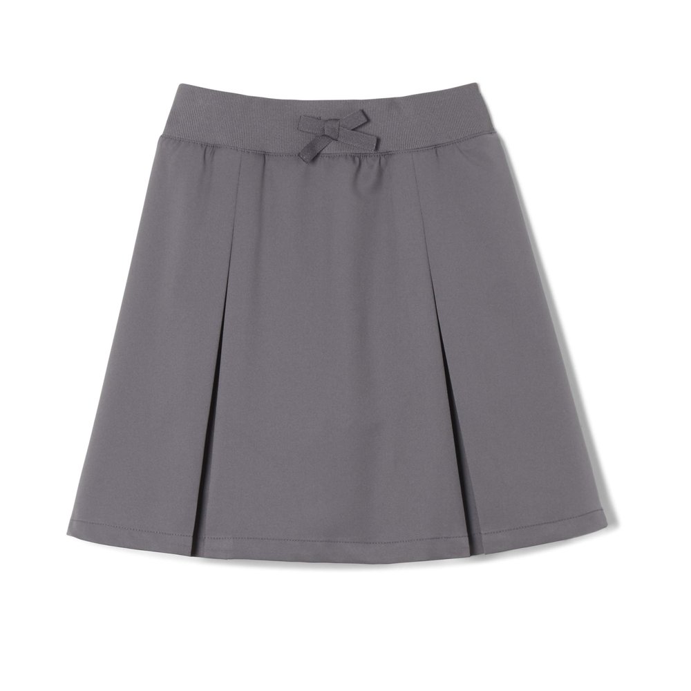French Toast Girls Uniform Skirts, Pull-On Kick Pleat Scooter, Grey, 2T