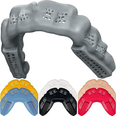 Bulletproof: Worlds Thinnest Most Breathable Mouthguard is 3X Stronger! BJJ Lacrosse Football Basketball MMA Wrestling Hockey Rugby Boxing Men Sports Mouth Guard Grinding Teeth Adult Youth Braces