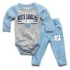 Wes and Willy Baby Sports Fan North Carolina Tar Heels One Piece and Pant Set 24M view 1