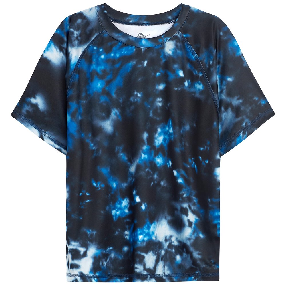 Kanu Surf Boys, Short Sleeve UPF 50+ Rashguard Swim Shirt, Hurricane Navy, 2T