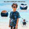 Kanu Surf Boys, Short Sleeve UPF 50+ Rashguard Swim Shirt, Hurricane Navy, 2T view 3