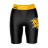 Vive La Fete University of Arkansas Pine Bluff Golden Lions Game Day Logo Black & Yellow Women's Biker Short 9" Inseam view 1