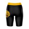 Vive La Fete University of Arkansas Pine Bluff Golden Lions Game Day Logo Black & Yellow Women's Biker Short 9" Inseam view 2