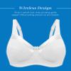 Bestform Women's 5006715 Satin Trim Wireless Cotton Bra with Unlined Cups view 3
