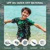 Kanu Surf Boys, Short Sleeve UPF 50+ Rashguard Swim Shirt, Hurricane Black, 2T view 2