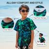 Kanu Surf Boys, Short Sleeve UPF 50+ Rashguard Swim Shirt, Hurricane Black, 2T view 3
