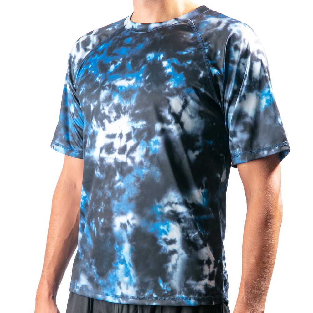 Kanu Surf Mens Swim Shirt with Short Sleeves  UPF 50+ Rash Guard for Men with Quick-Dry Fabric (Medium)
