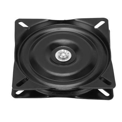 Acouto Seat Swivel Base Black Stainless Steel Nylon EDC Coating 6in Seat Swivel Base 360 Rotation EDC Coating Bar Stool Mount Plate for Boat Marine Yacht Home