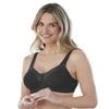 Bestform 5006715 Satin Trim Wireless Cotton Bra with Unlined Cups view 1