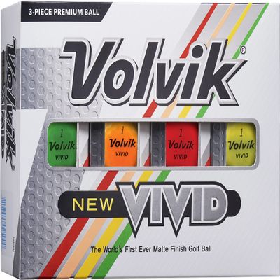 Volvik New Vivid Golf Balls: Matte Assorted, Dozen