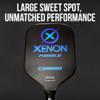 Carbon Pickleball Paddle by Xenon Paddle, USAPA Approved, Polypropylene Honeycomb Core with Fiberglass Face view 3