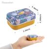 Framendino, 5 Pack Mini Trinket Coin Box Small Floral Containers with Lid for Jewelry Storage Case Tinplate (Random Color) view 2