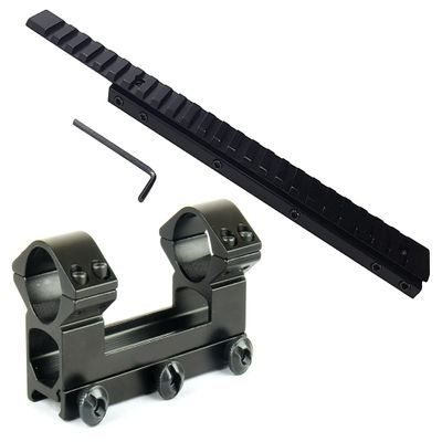 GOTICAL Extra Long 24 Slots 10.5"/ 260mm Dovetail Rail to 21mm Picatinny Weaver Rail Mount Dovetail to Picatinny Weaver Rail Adapter for Scope Mount Base Hunting  Black