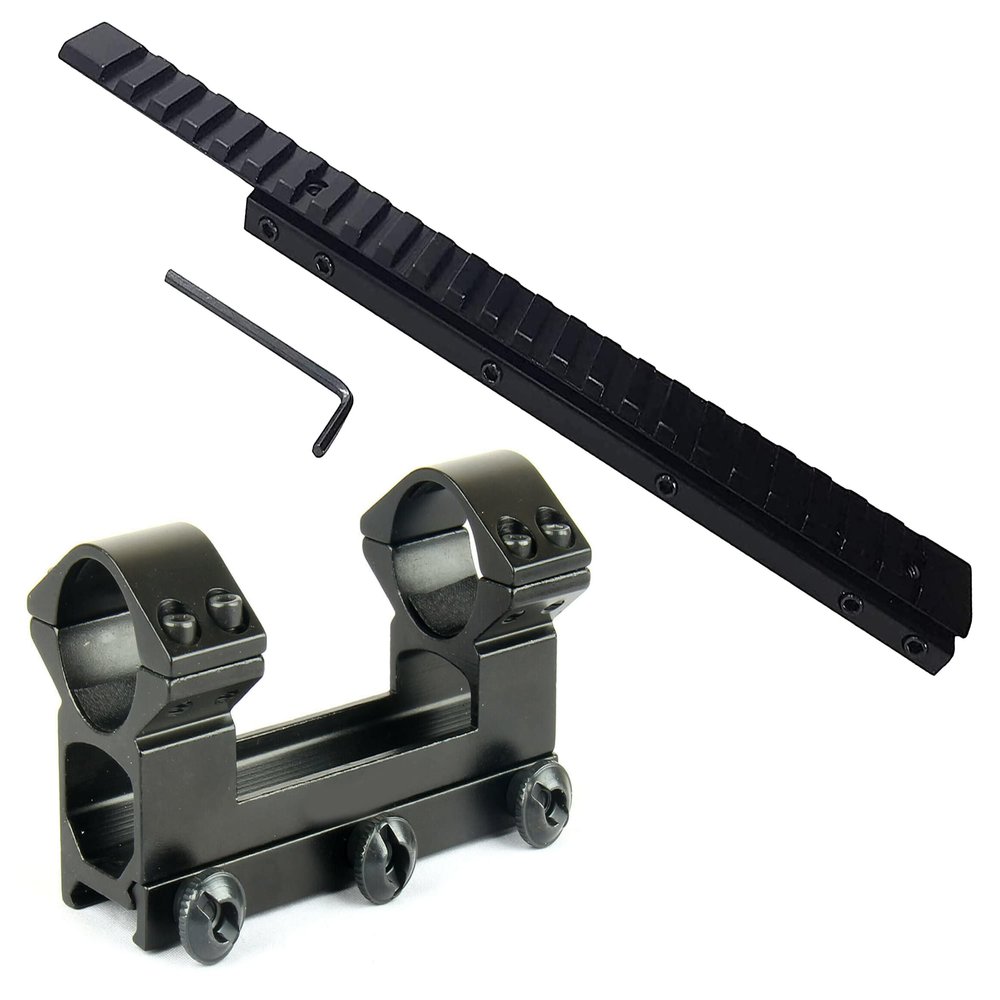 GOTICAL Extra Long 24 Slots 10.5"/ 260mm Dovetail Rail to 21mm Picatinny Weaver Rail Mount Dovetail to Picatinny Weaver Rail Adapter for Scope Mount Base Hunting Black