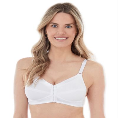 Bestform Women's 5006770 Comfortable Unlined Wireless Cotton Bra with Front Closure