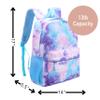 Fenrici Tie Dye Backpack with Lunch Box Set for Girls, School Bag with Laptop Compartment and Insulated Lunch Box, Tie Dye, Pink, Purple, Pastel view 2