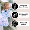 Fenrici Tie Dye Backpack with Lunch Box Set for Girls, School Bag with Laptop Compartment and Insulated Lunch Box, Tie Dye, Pink, Purple, Pastel view 3