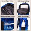 Fenrici Kids Backpack with Lunch Box Set for Boys and Girls, School Bag with Laptop Compartment and Insulated Lunch Bag, Galaxy Blue view 2