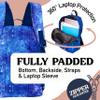 Fenrici Kids Backpack with Lunch Box Set for Boys and Girls, School Bag with Laptop Compartment and Insulated Lunch Bag, Galaxy Blue view 3