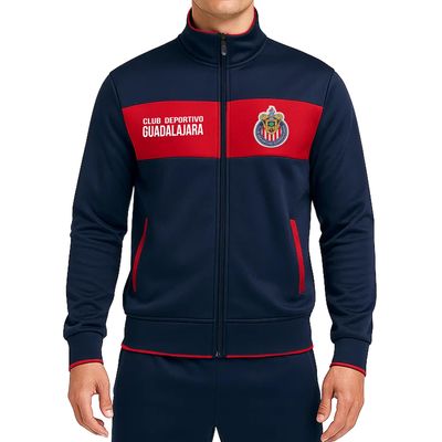 Icon Sports Officially Licensed Chivas Soccer Track Jacket - Unisex Adult - CH52TJ Navy XXL