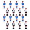 LIOOBO Resin Football Man Doll Foosball Replacement Part 16Pcs Resin Lovely Soccer Wear-Resistant Foosball Guys Foosball Table Soccer Men Football Table Player view 1