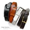 Women's Belts Full Grain Genuine Leather One Piece Casual Dress Belt 1-1/8" (30mm) wide (Burgundy-Silver, 44) view 2