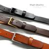 Women's Belts Full Grain Genuine Leather One Piece Casual Dress Belt 1-1/8" (30mm) wide (Burgundy-Silver, 44) view 3