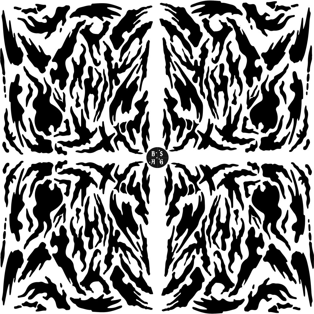Black Sheep A & G British Armed Forces DPM (Pistol) Camouflage Stencil for Cerakote Gunkote Duracoat Avery Paint mask Sticky Back high Heat Yellow Vinyl