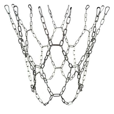 Sanung Stainless Steel Basketball Net, All Weather Rust-Proof 304 Stainless Steel Chain Braided Basketball Net for Indoor Outdoor Use, Easy to Install