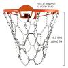 Sanung Stainless Steel Basketball Net, All Weather Rust-Proof 304 Stainless Steel Chain Braided Basketball Net for Indoor Outdoor Use, Easy to Install view 2