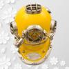 US Navy Scuba Divers Helmet, USA Mark V Marine Scuba Diving Marine Yellow Helmet Look Like Antique, Standard Diving Deep Sea Helmet view 2