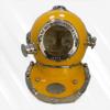 US Navy Scuba Divers Helmet, USA Mark V Marine Scuba Diving Marine Yellow Helmet Look Like Antique, Standard Diving Deep Sea Helmet view 4
