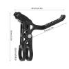 Mountain Bike Brake Levers, Lightweight Aluminum Alloy Durable Pair Brake Handles for Cyclists Trail Riding Commuting Off-Road Adventures(Black) view 2
