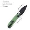 KUBEY Hyde KU2104C Pocket Knife for EDC, Small Folding Knife with 2.95-Inch 14C28N Sandvik Blade G10 Handle, Reversible Deep Pocket Clip Work for Men view 2