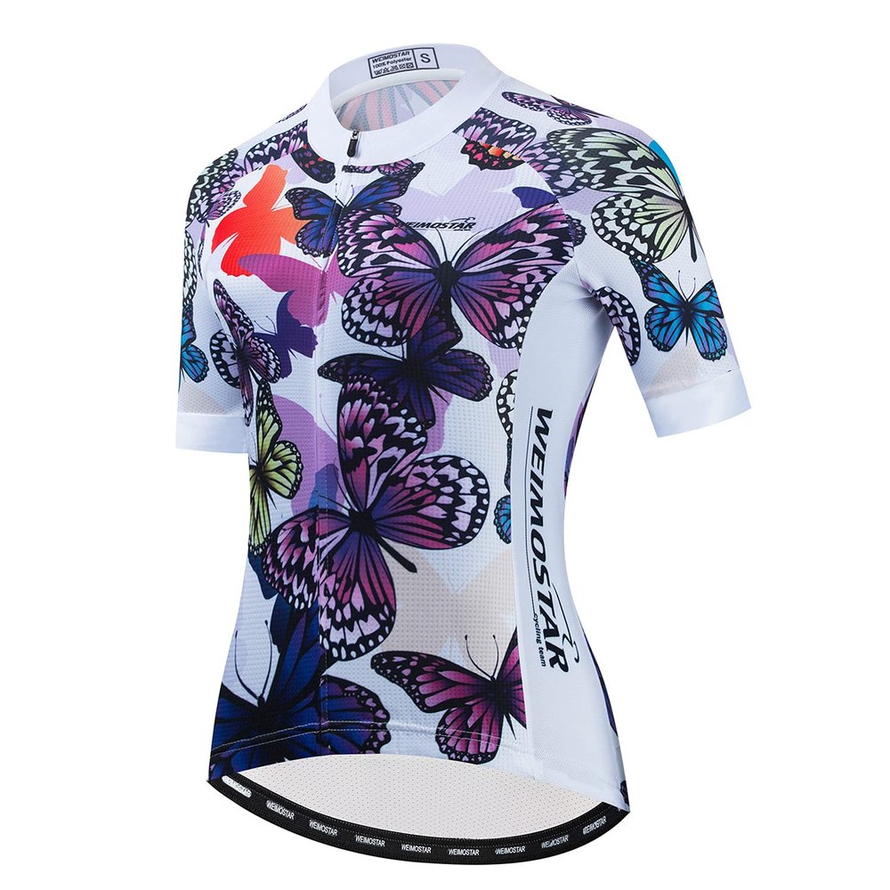Cycling Jersey Women Bicycle Top Pockets Bike MTB Shirt Mountain Road Clothing Summer Cycle Clothes Outfits Team Outdoor Sports Racing Blouse Female Lady Riding White XL